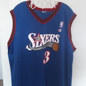 Champion Allen Iverson 76ers Blue Jersey